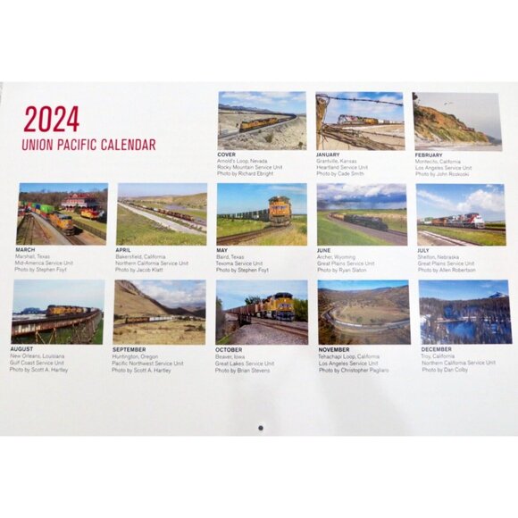 NEW! 2024 Union Pacific Railroad Monthly Wall Calendar 14 x 20 - Picture 2 of 7